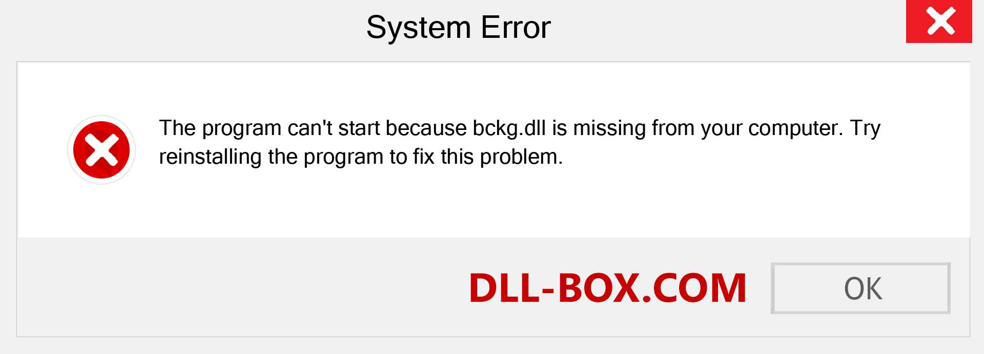  bckg.dll file is missing?. Download for Windows 7, 8, 10 - Fix  bckg dll Missing Error on Windows, photos, images